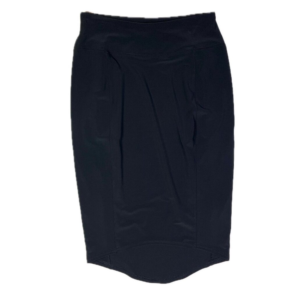 Sympli Size 10 Black Pencil Skirt Stretchy Pull-On